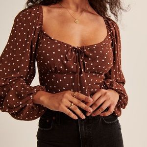 Abercrombie Polka Dot Crop Top